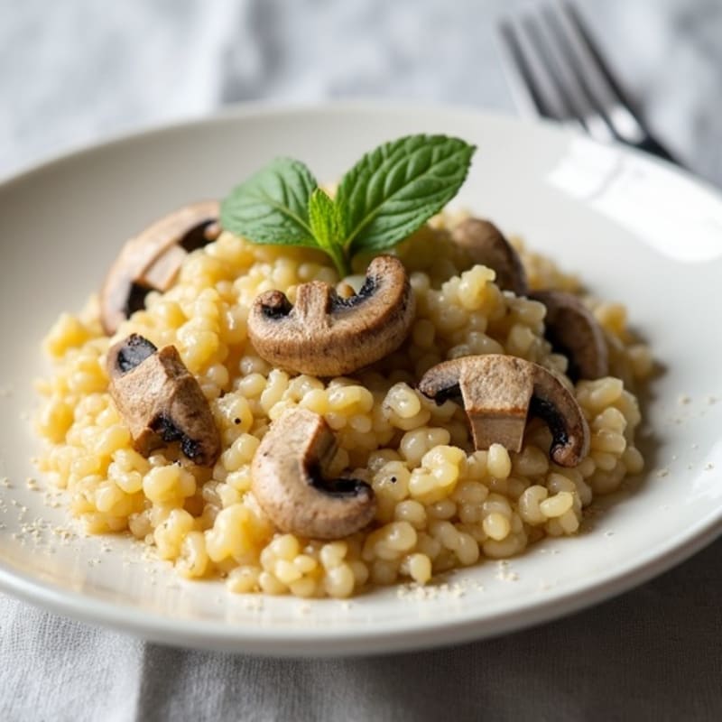 Healthy Creamy Mushroom Risotto