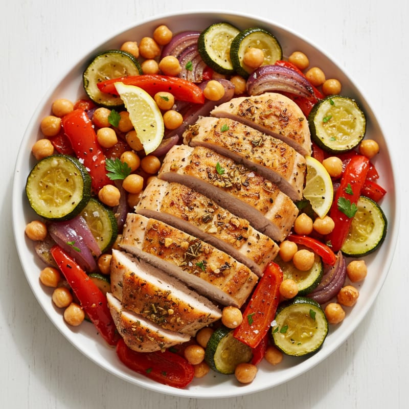 Herb-Roasted Mediterranean Chicken and Vegetables