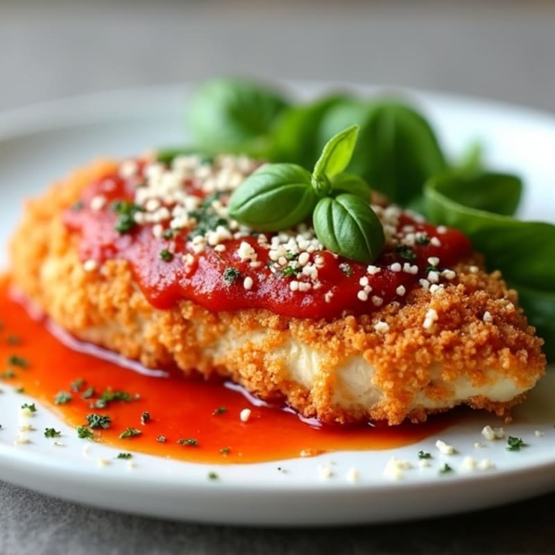 Crispy Baked Chicken Parmesan with Fresh Herbs