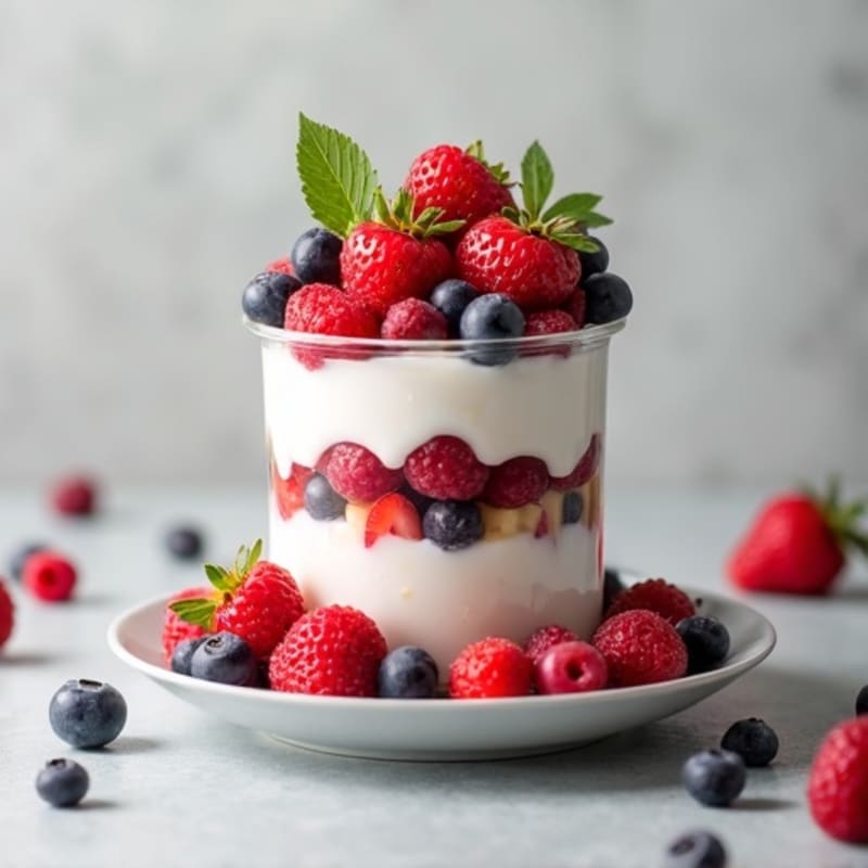 Creamy Greek Yogurt Protein Parfait with Mixed Berries