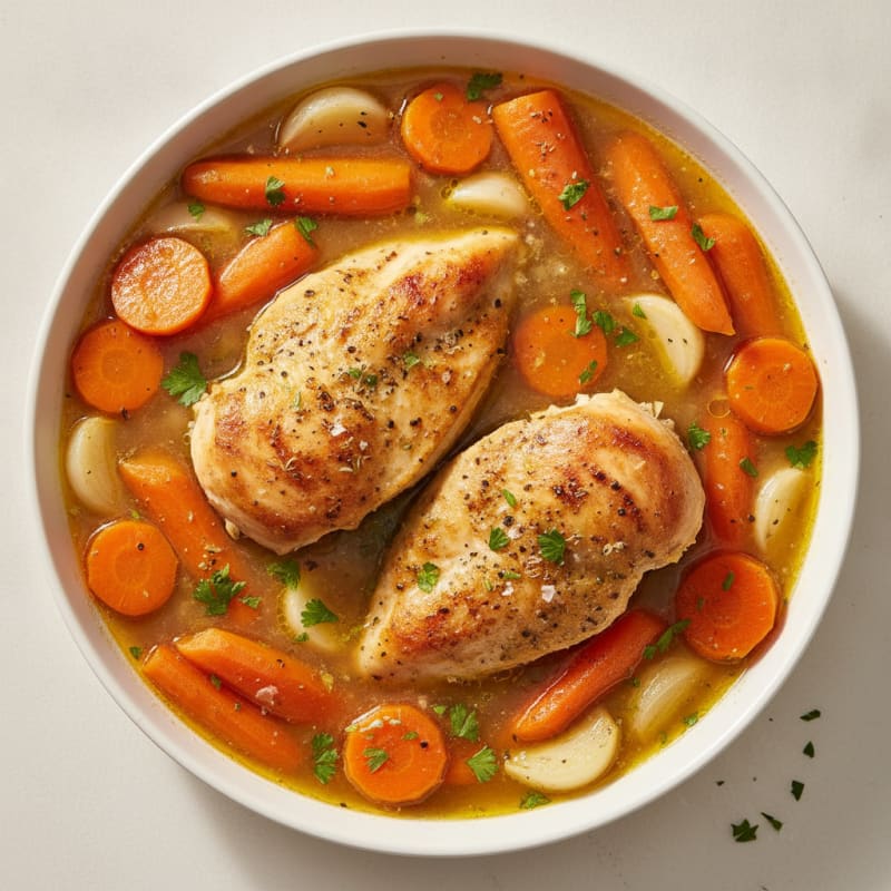 Slow Cooker Herb-Garlic Chicken with Root Vegetables