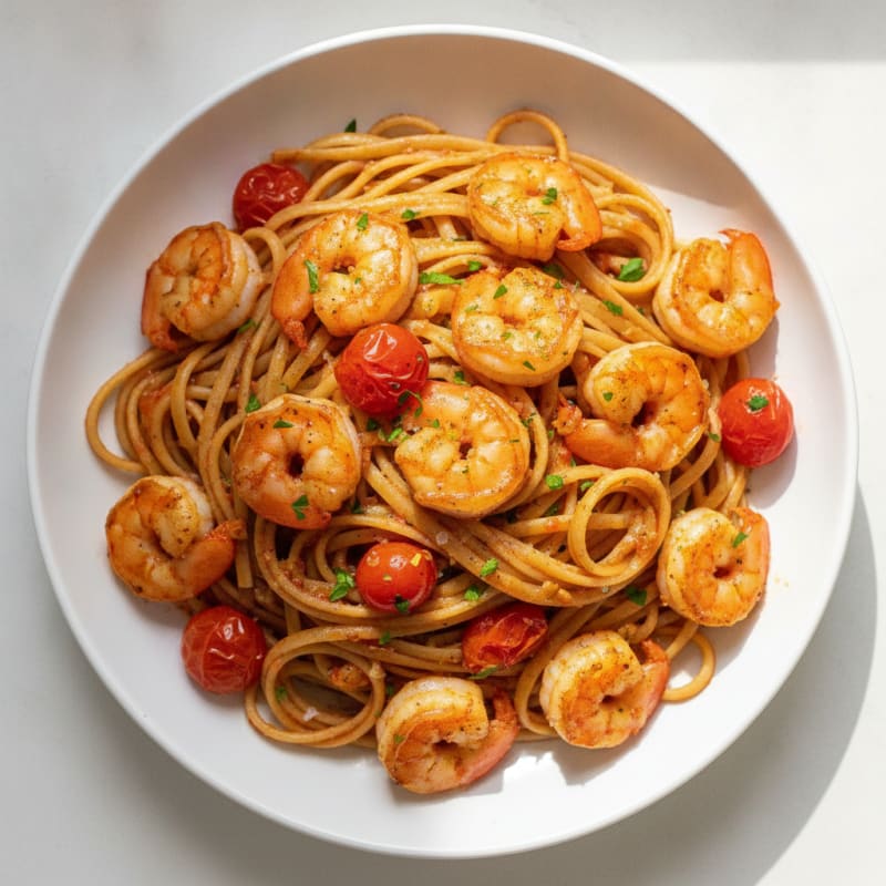 Spicy Calabrian Chili Shrimp Linguine