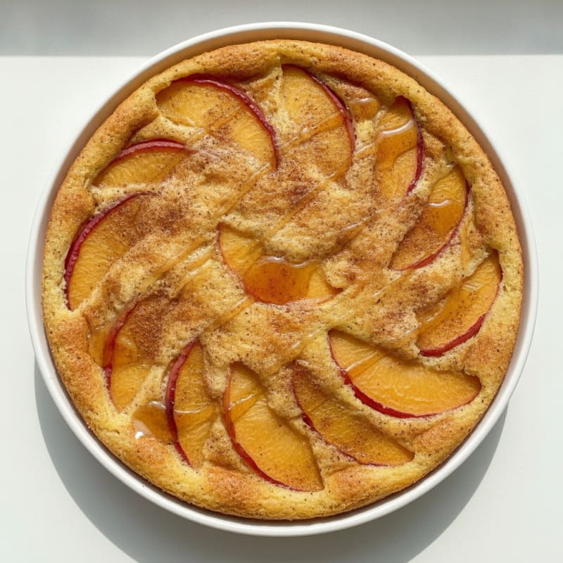 Baked Peach Clafoutis