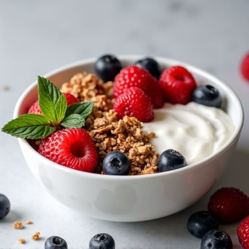 Greek Yogurt Protein Bowl with Mixed Berries