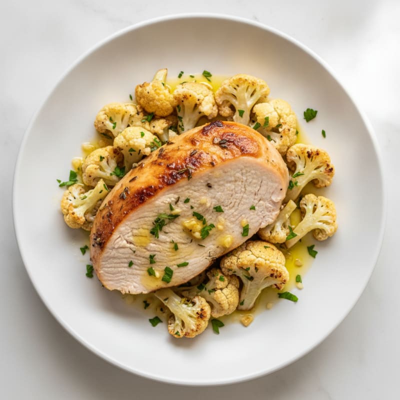 Pan-Seared Turkey Breast with Roasted Cauliflower