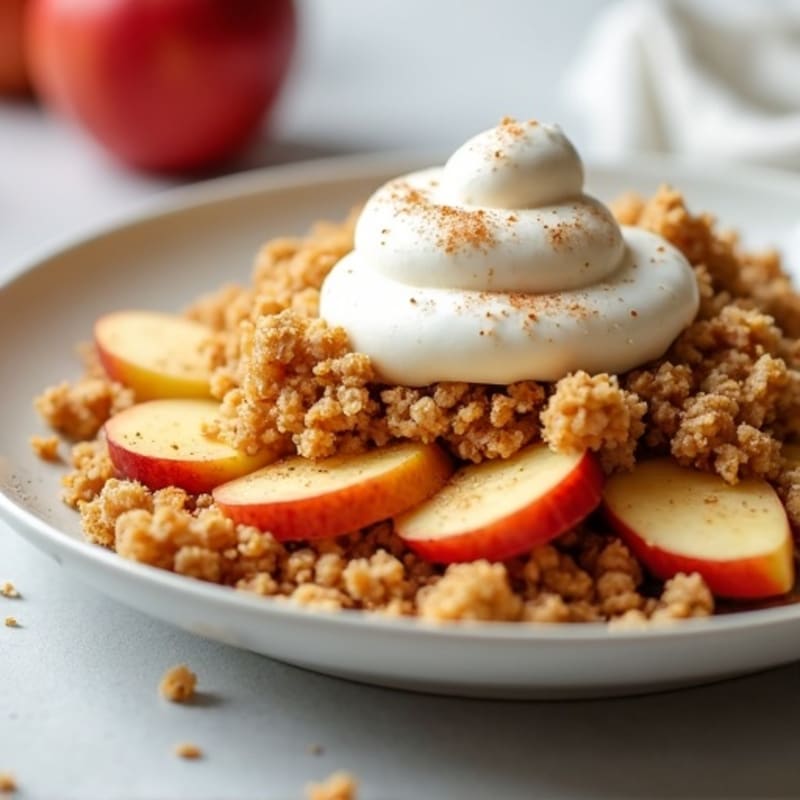 Baked Apple and Oat Protein Crumble