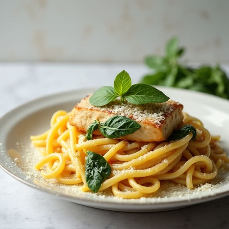 Creamy Chicken Carbonara with Fresh Spinach