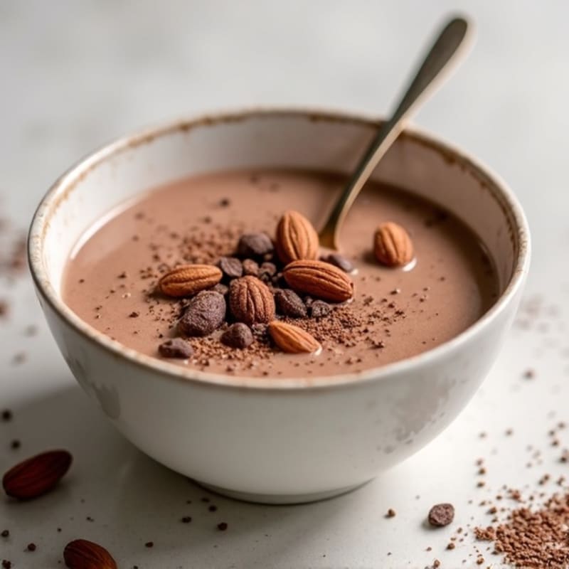 Cocoa Protein Chia Pudding with Almond Milk