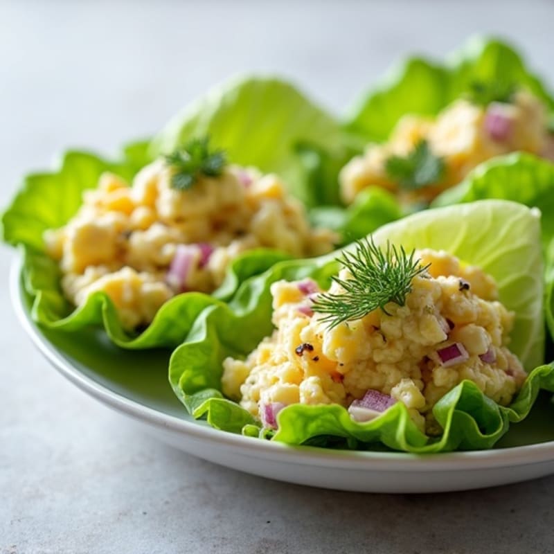 Fresh Herb-Loaded Egg Salad Lettuce Wrap