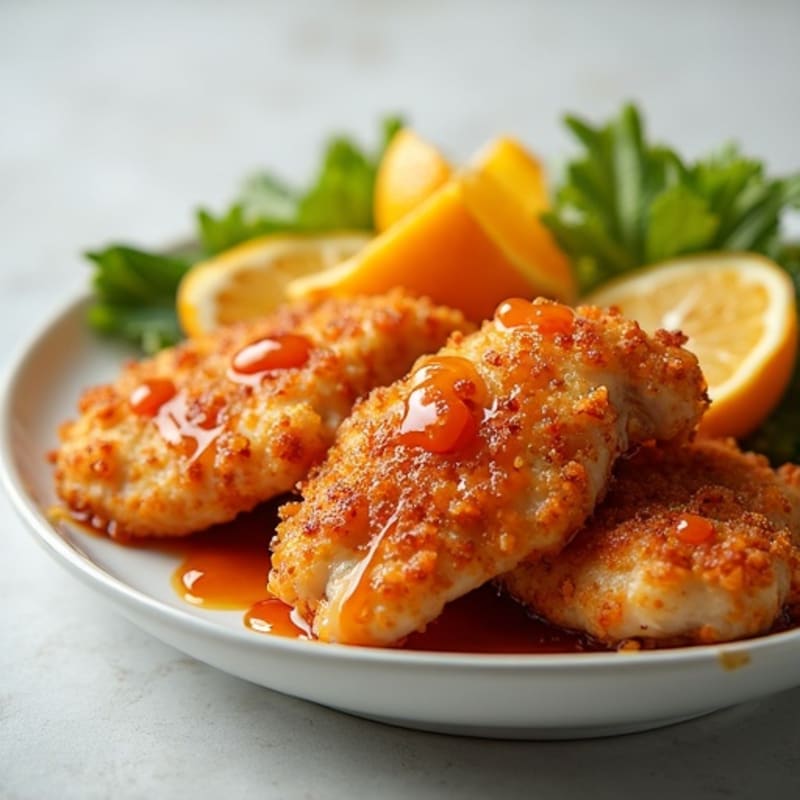 Healthy Crispy Orange Chicken with Sticky Glaze