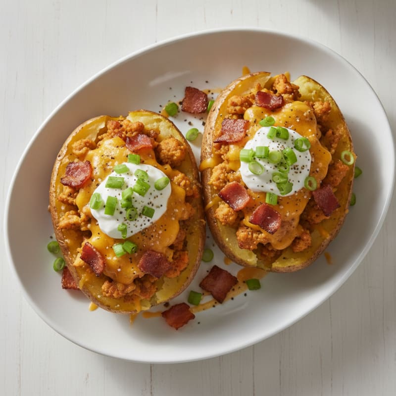 Bacon Cheddar Stuffed Potatoes