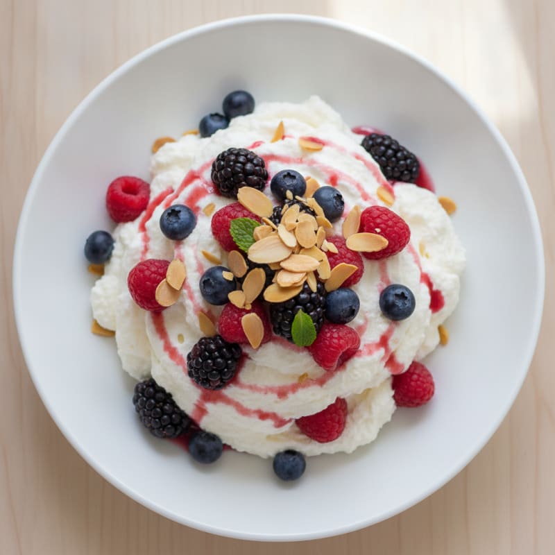 Silky Greek Yogurt Protein Mousse with Berries