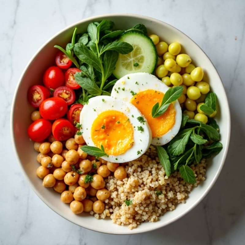 Fresh Herb-Roasted Chickpea Bowl with Lemon Tahini Drizzle