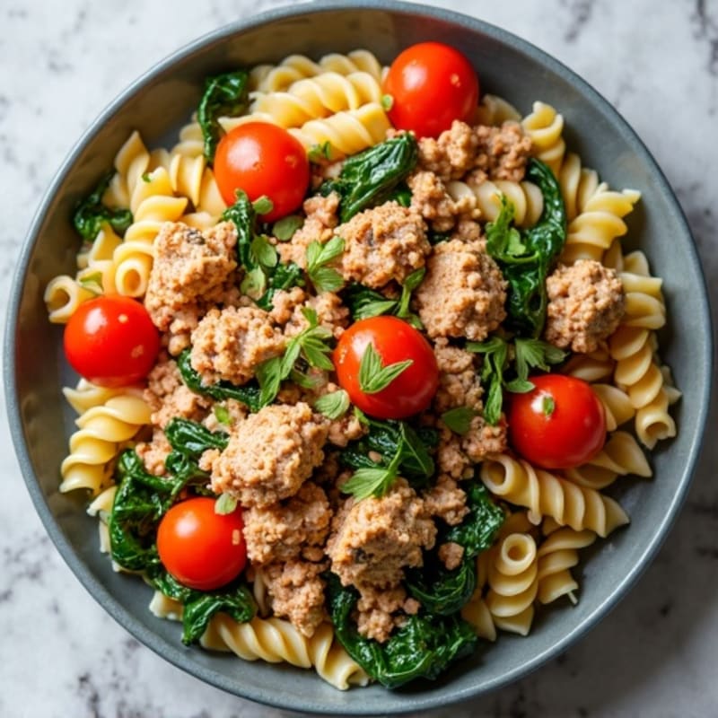 Healthy Ground Turkey with Protein Pasta
