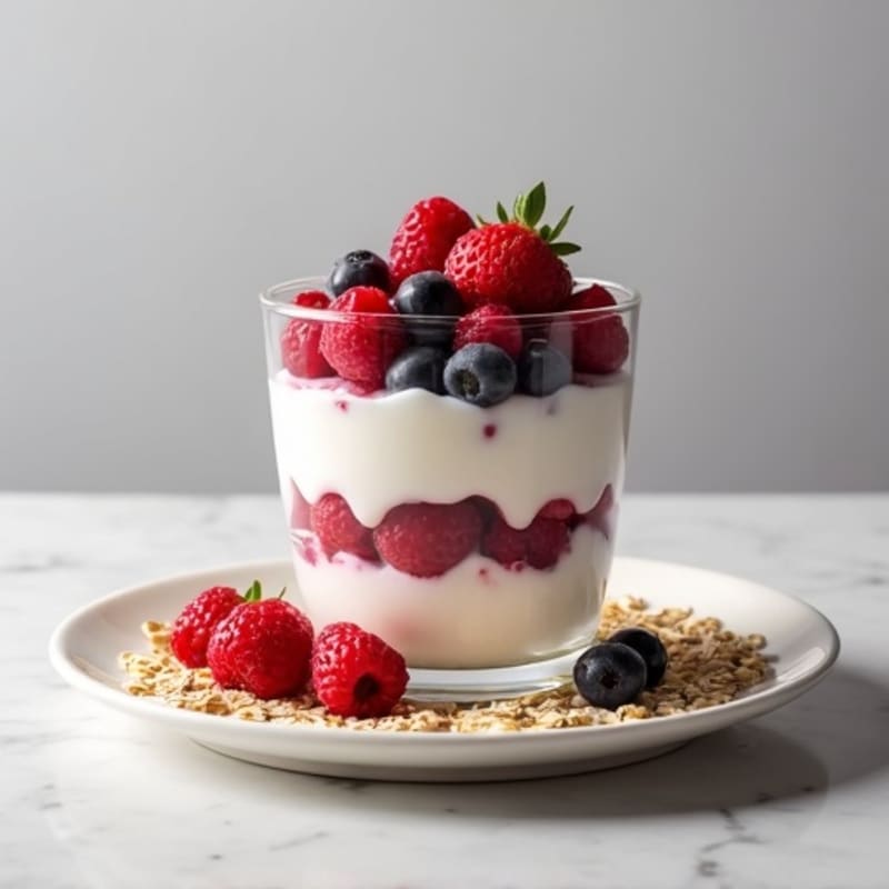 High-Protein Yogurt Parfait with Whey Protein and Fresh Fruit