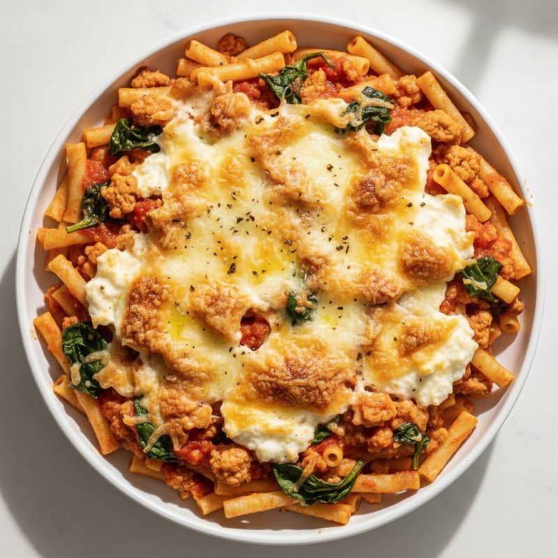 Classic Baked Ziti with Ricotta