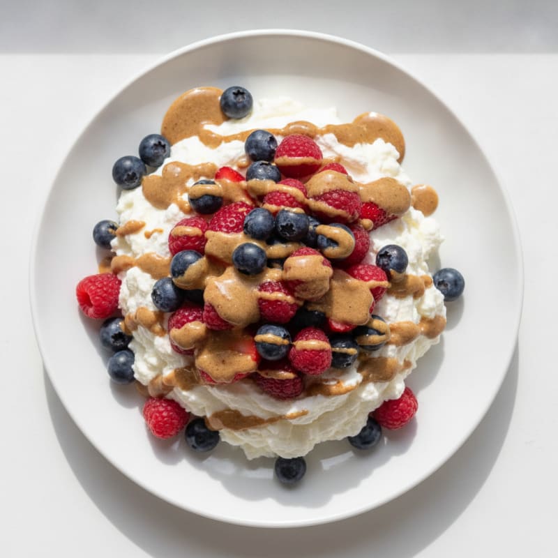 Silky Greek Yogurt Protein Mousse with Mixed Berries