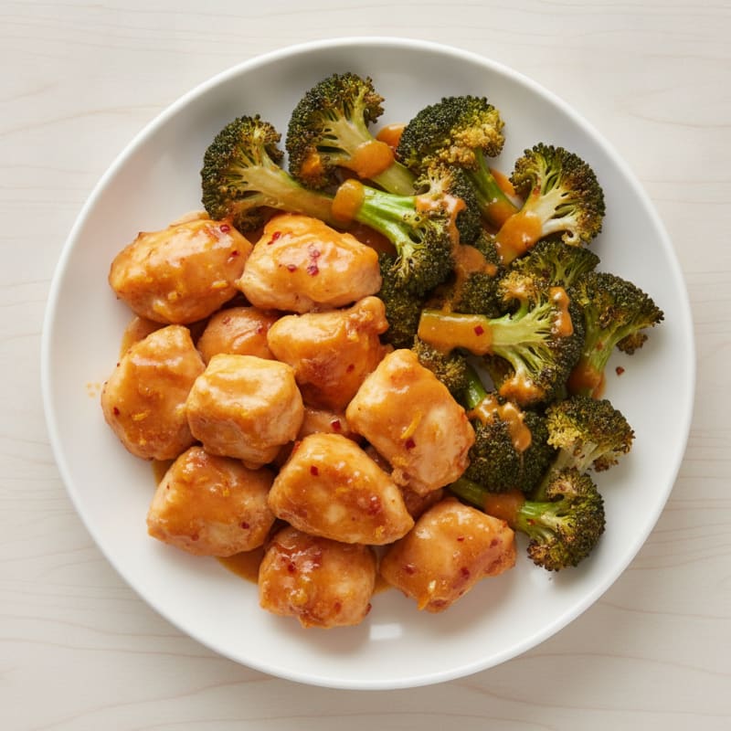 Baked Orange Chicken with Broccoli