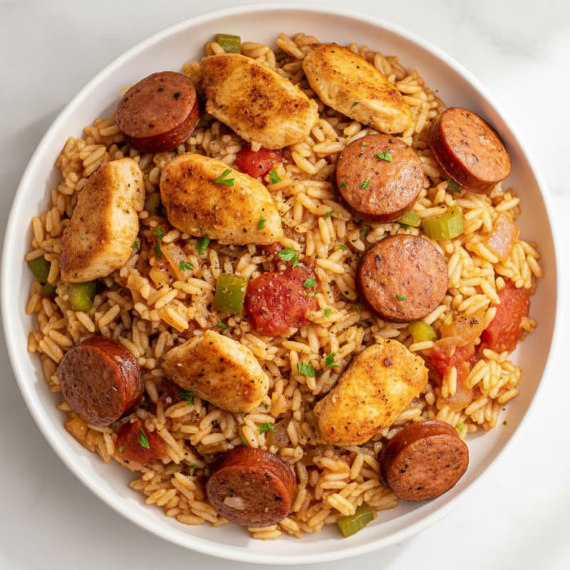 Classic Cajun Jambalaya with Chicken and Sausage