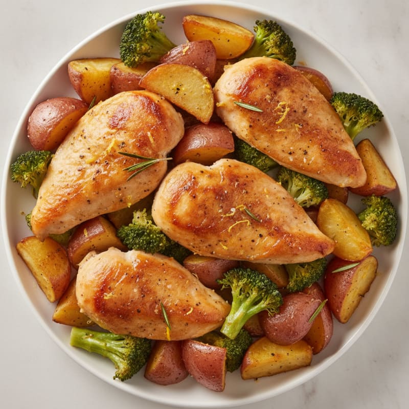 Sheet Pan Lemon Herb Chicken and Potatoes