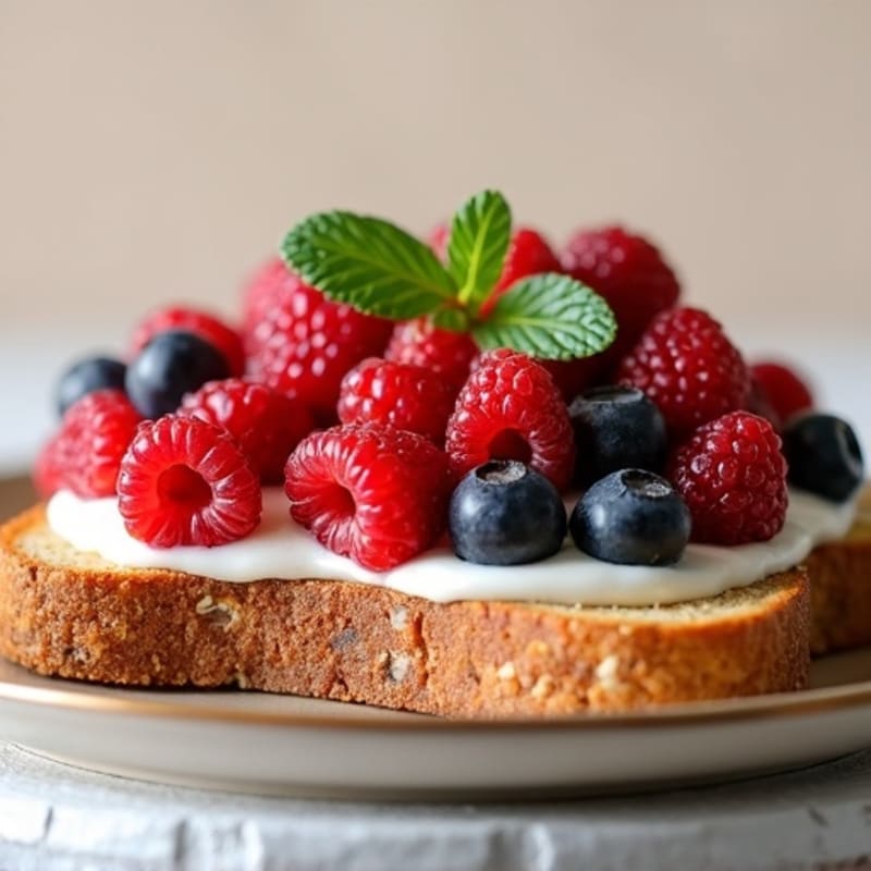Crispy Whole Grain Peanut Butter and Berry Toast