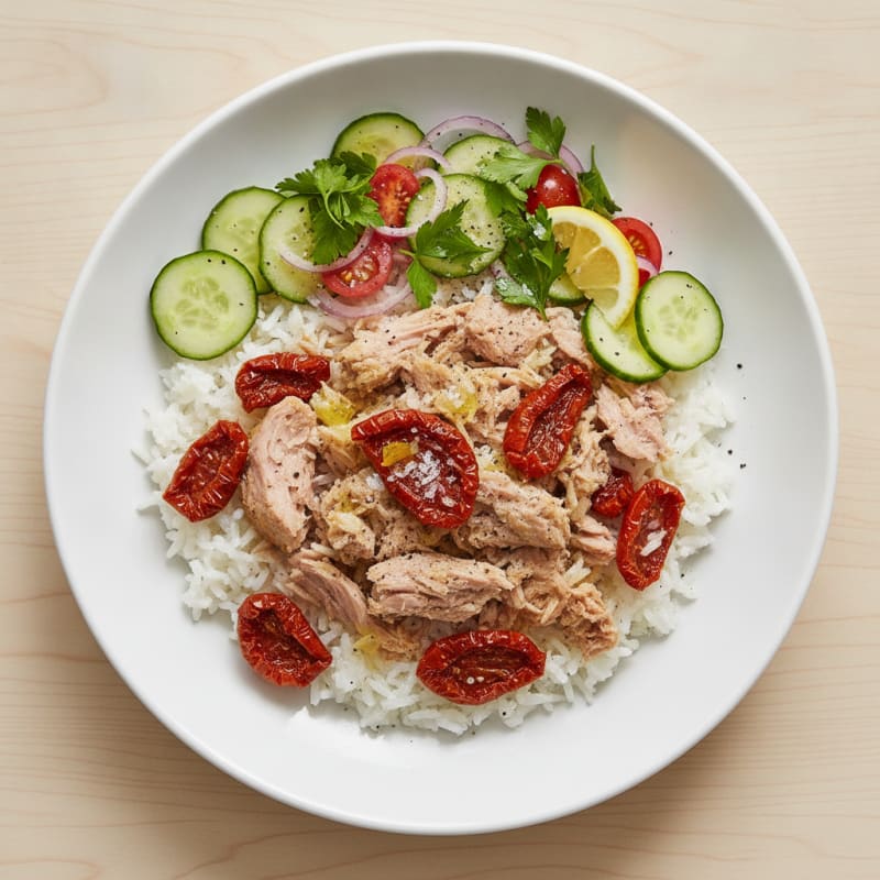 Mediterranean Tuna and Sun-Dried Tomato Rice Bowl