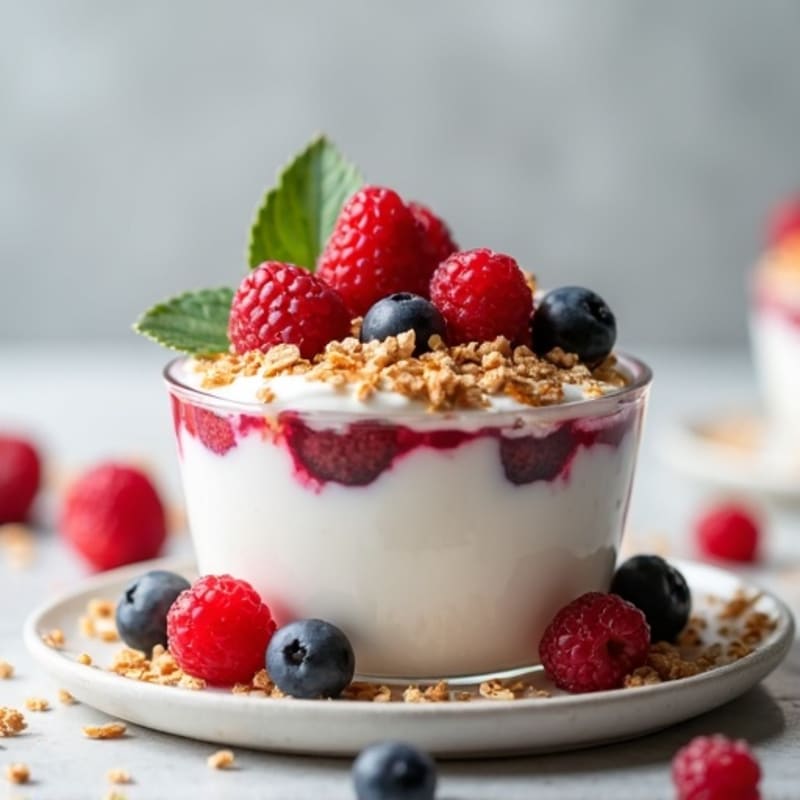 Creamy Greek Yogurt Protein Parfait with Mixed Berries