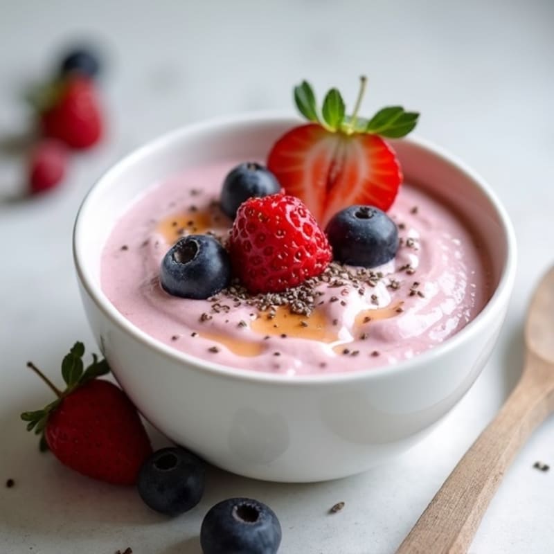 Creamy Greek Yogurt Protein Pudding with Berries