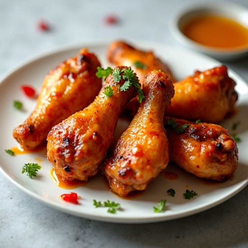 Crispy Honey Garlic Baked Chicken Wings