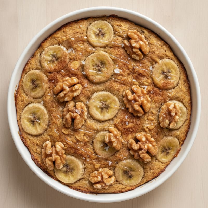 Baked Banana Nut Oatmeal