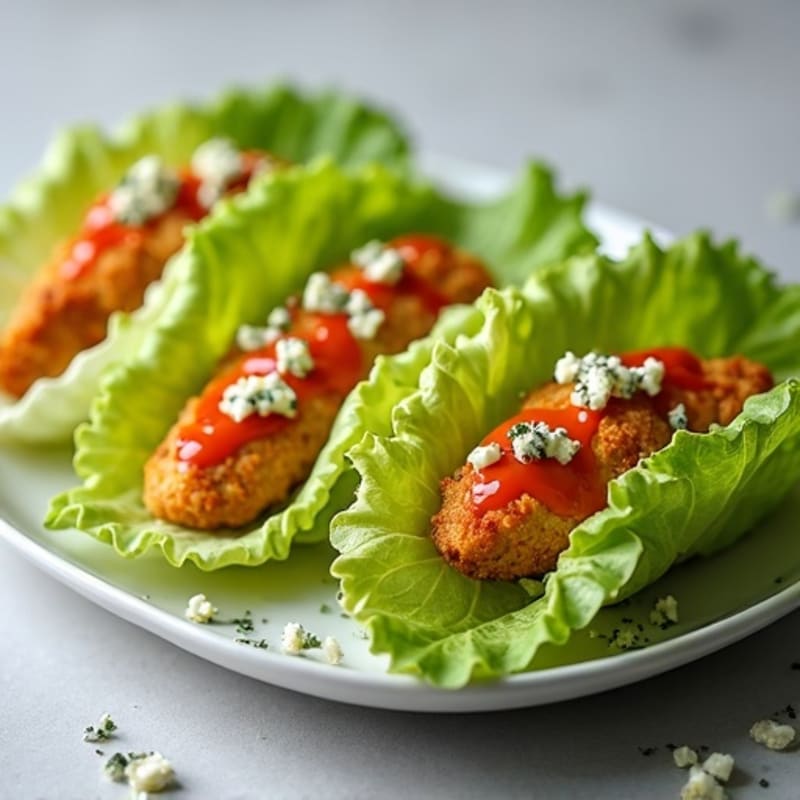 Crispy Buffalo Chicken Lettuce Wraps