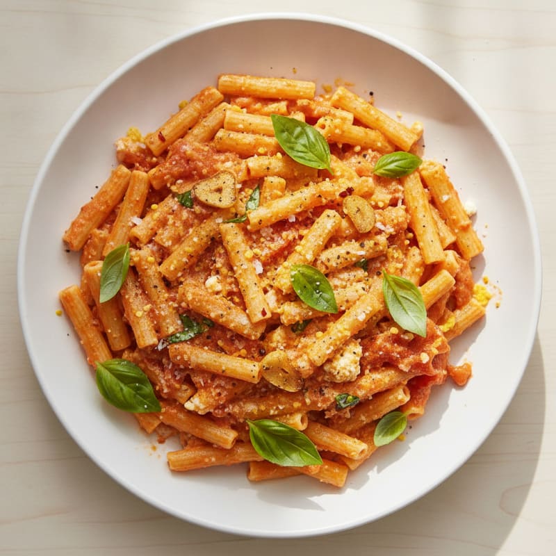Creamy Tomato Pasta with Fresh Basil