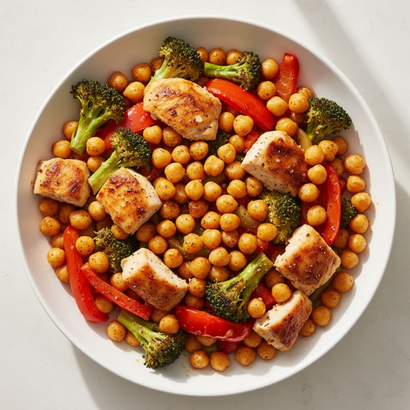 Zesty Roasted Vegetable and Chickpea Bowl