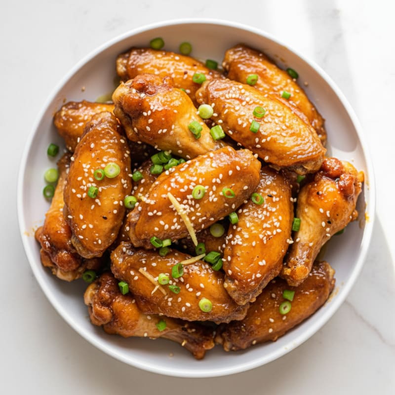Crispy Honey-Garlic Chicken Wings