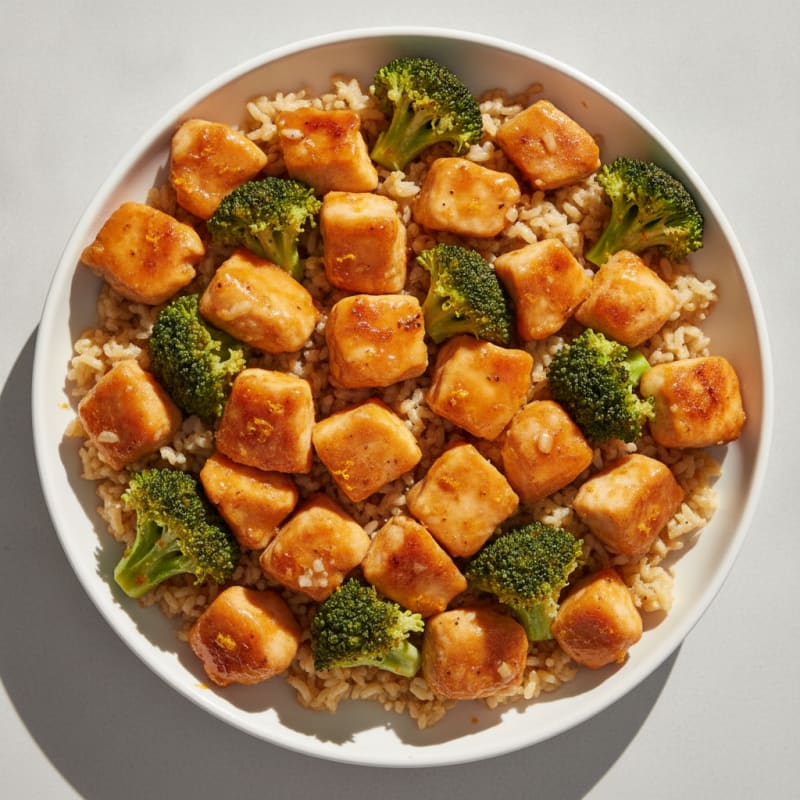Orange Glazed Chicken and Broccoli
