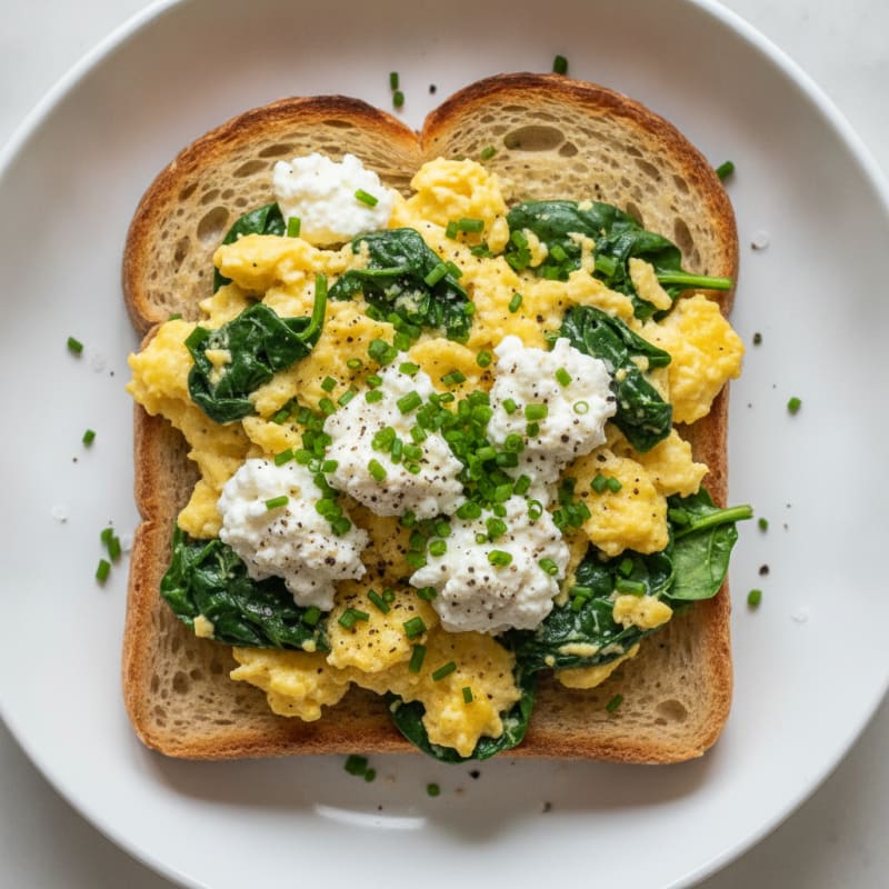 Sourdough Scramble with Cottage Cheese