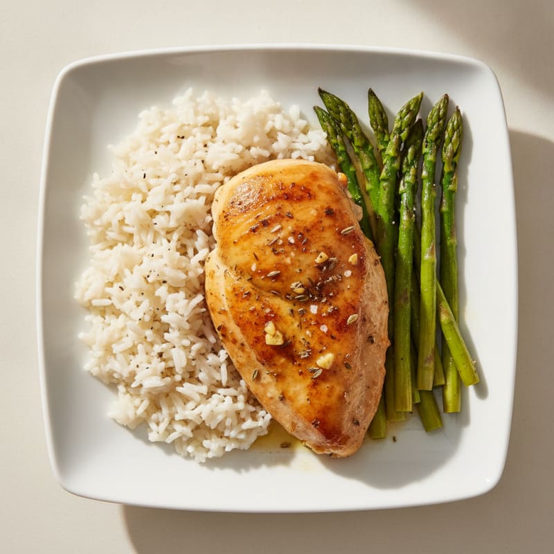 Lemon Herb Roasted Chicken with Rice