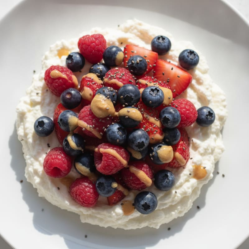 Greek Yogurt Protein Mousse with Berries