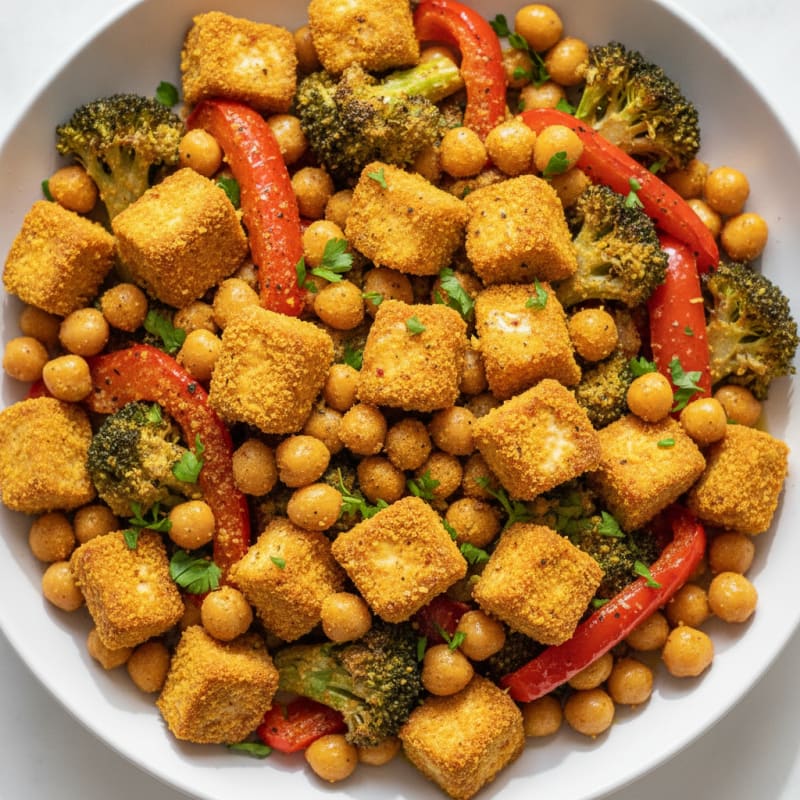 Roasted Vegetable and Chickpea Bowl
