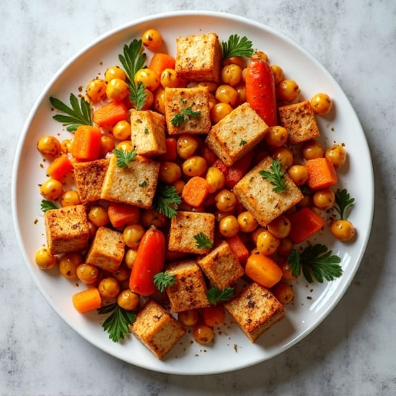 Sheet Pan Roasted Root Vegetables with Crispy Chickpeas