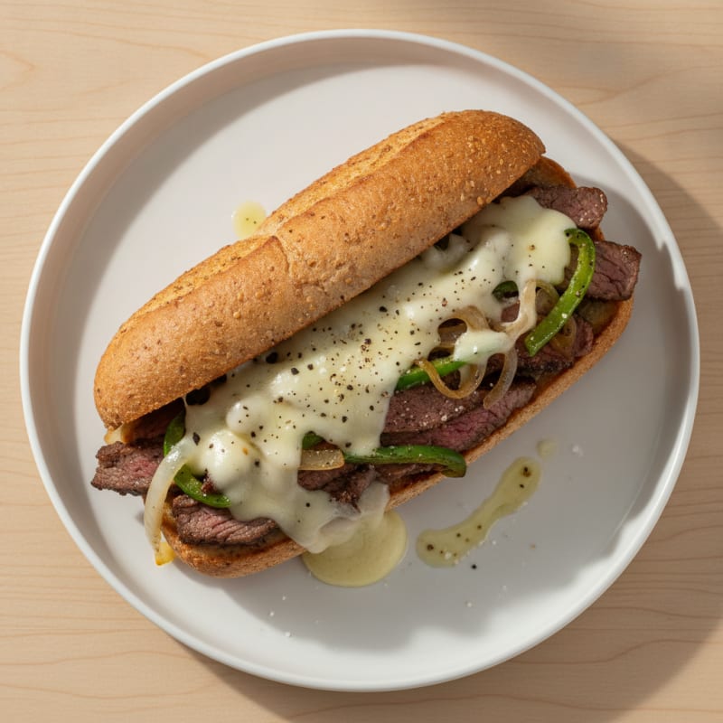 Philly Cheesesteak with Caramelized Onions