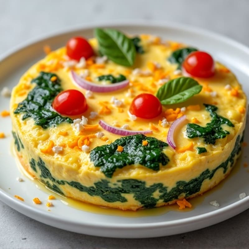 Fluffy Egg and Spinach Frittata