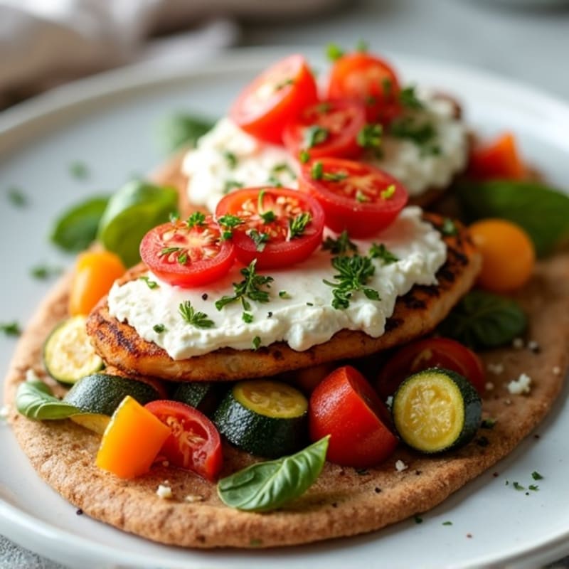 Herb-Roasted Vegetable and Goat Cheese Flatbread