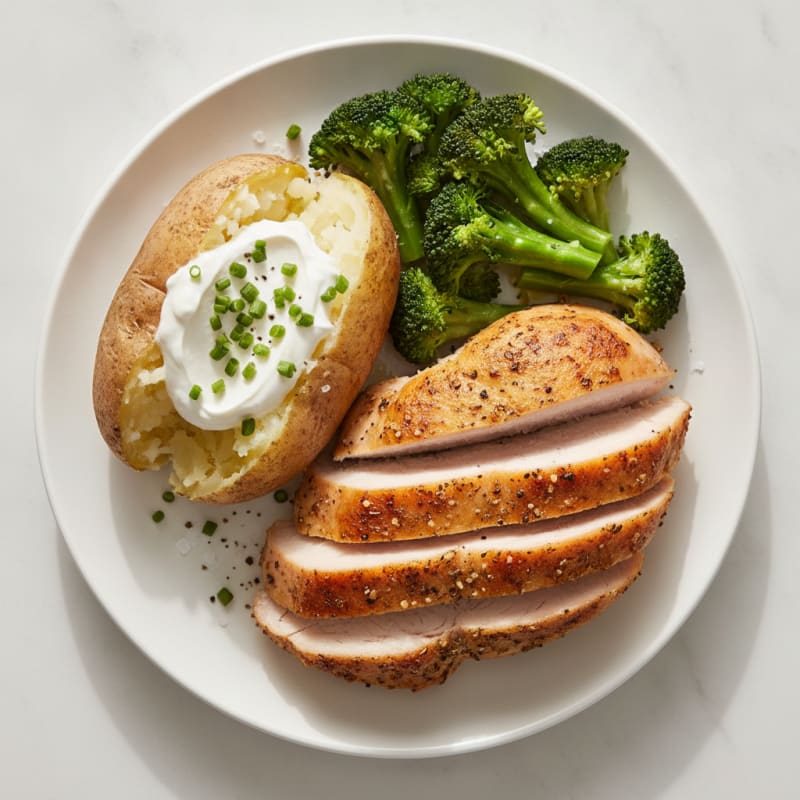 Baked Turkey Breast with Sour Cream Potato