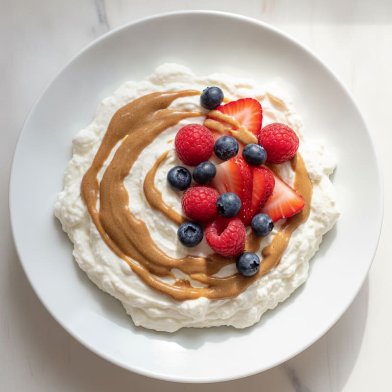 Silky Greek Yogurt Protein Pudding with Mixed Berries