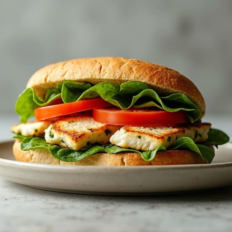 Herb-Pesto Grilled Chicken Sandwich with Fresh Greens