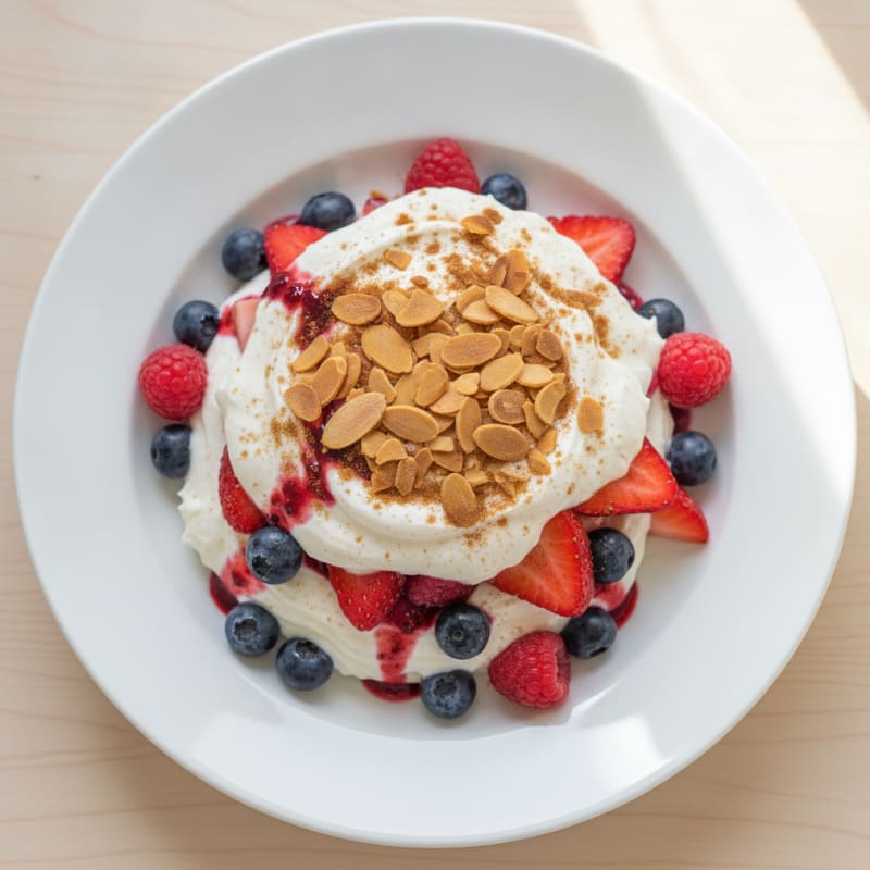 Greek Yogurt Protein Parfait with Mixed Berries