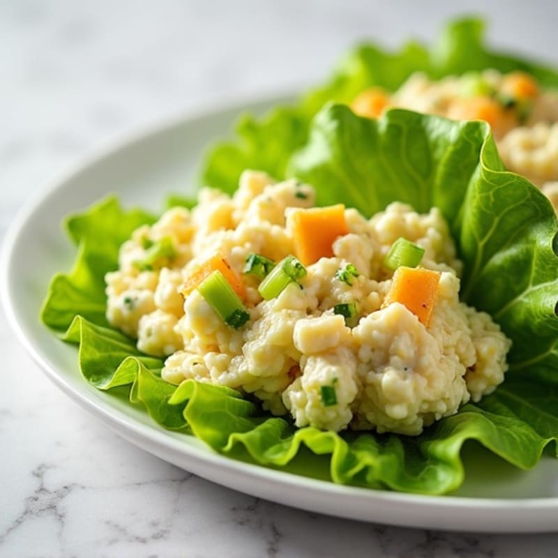 Creamy Greek Yogurt Egg Salad Lettuce Wraps