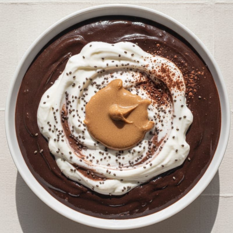 Silky Chocolate Protein Pudding with Greek Yogurt