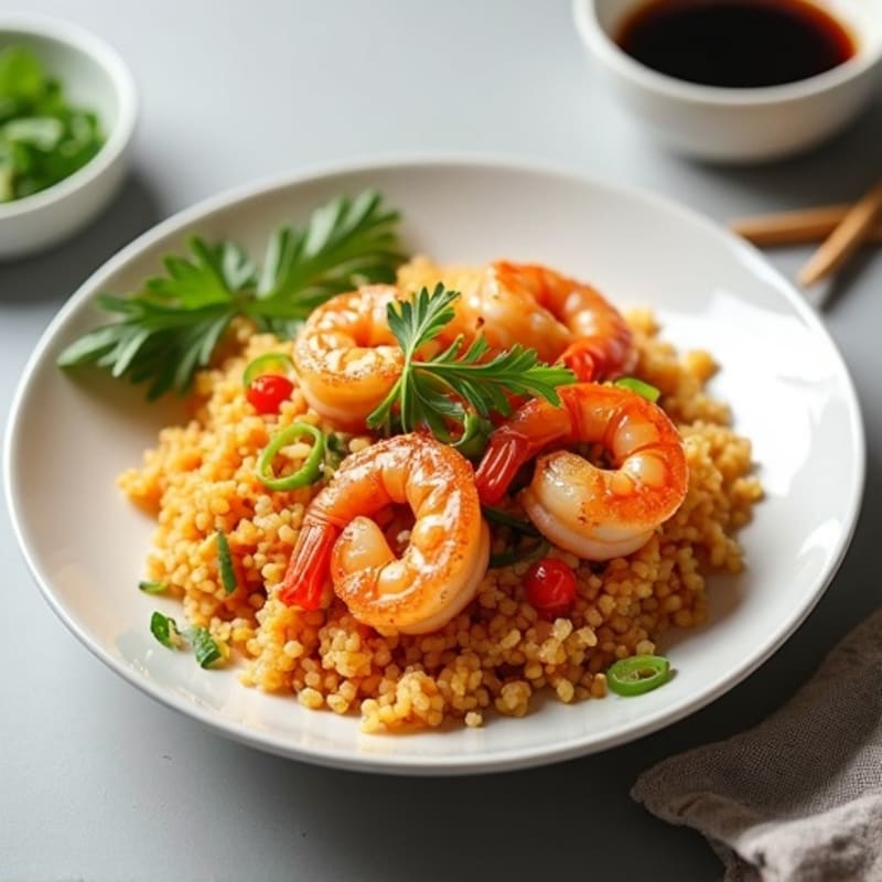 Crispy Cauliflower Rice Kimchi Stir-Fry